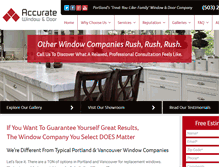 Tablet Screenshot of accuratewindow.com